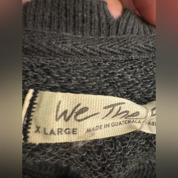 NWOT Free People / We the Free Camden Sweatshirt - black - XL IR - WASH - Picture 5 of 6